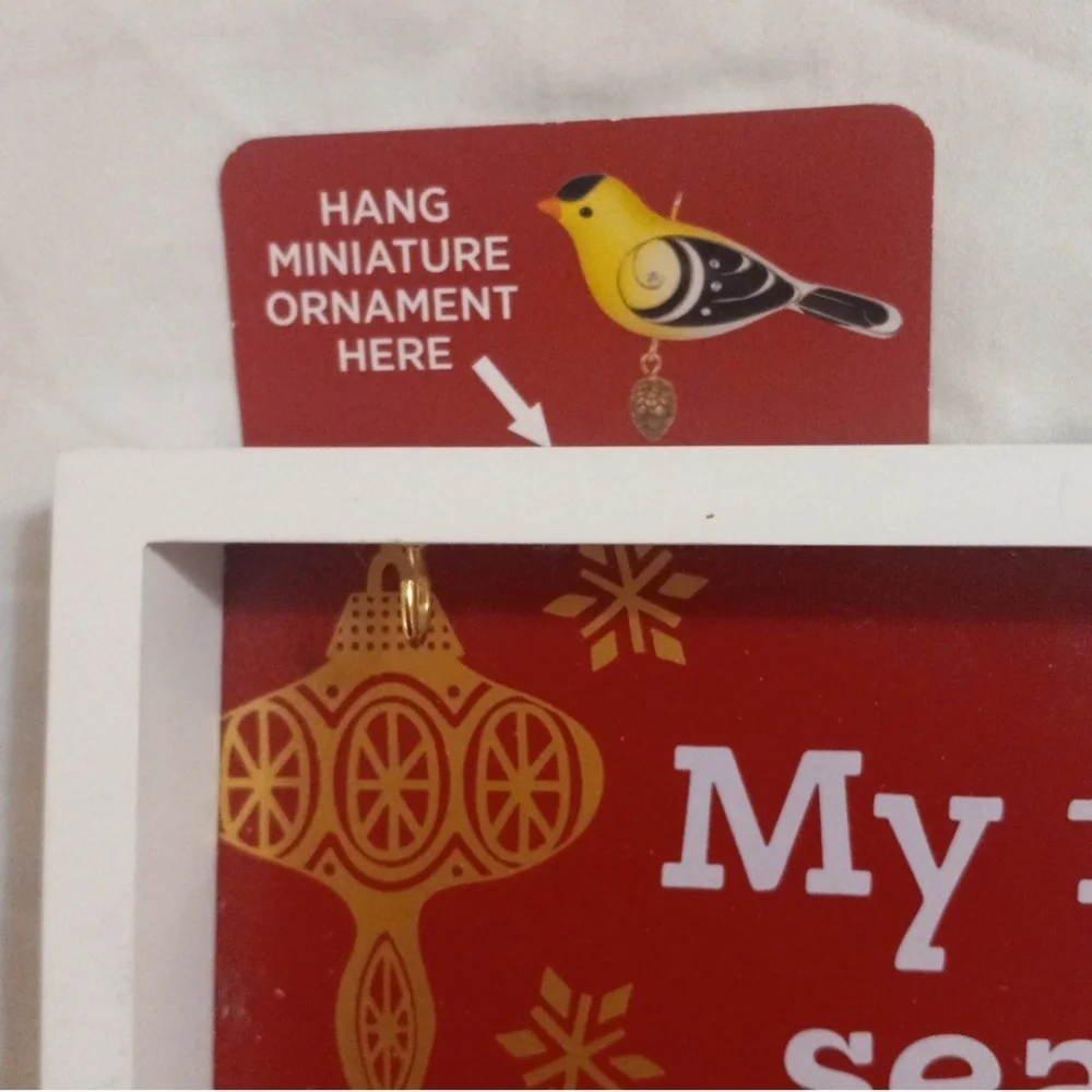 Hallmark Keepsake Christmas Ornament season Sign Block White Elephant Gift